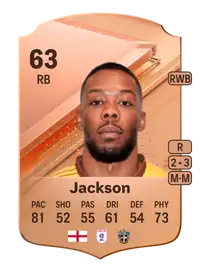 Ryan Jackson Rare 63 Overall Rating