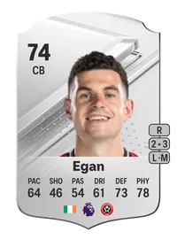 John Egan Rare 74 Overall Rating