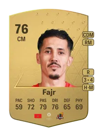 Fayçal Fajr Common 76 Overall Rating