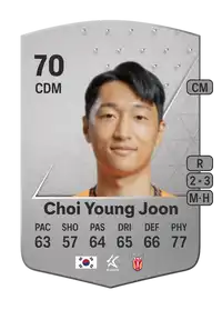 Choi Young Joon Common 70 Overall Rating