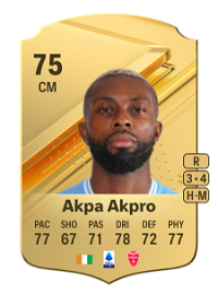 Jean-Daniel Akpa Akpro Rare 75 Overall Rating