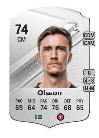 Kristoffer Olsson Rare 74 Overall Rating