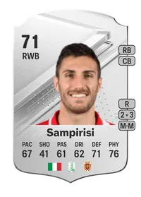 Mario Sampirisi Rare 71 Overall Rating