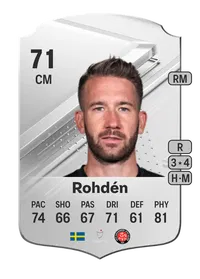 Marcus Rohdén Rare 71 Overall Rating