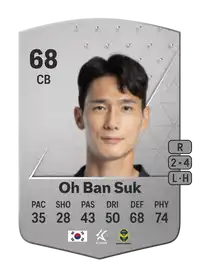 Oh Ban Suk Common 68 Overall Rating