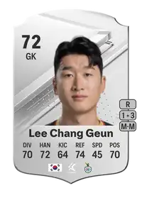 Lee Chang Geun Rare 72 Overall Rating