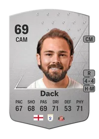 Bradley Dack Common 69 Overall Rating