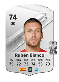 Rubén Blanco Rare 74 Overall Rating