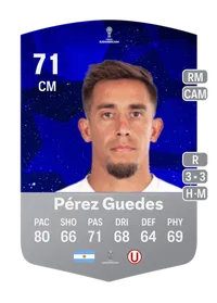 Martín Pérez Guedes CONMEBOL Sudamericana 71 Overall Rating