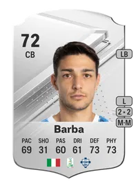 Federico Barba Rare 72 Overall Rating