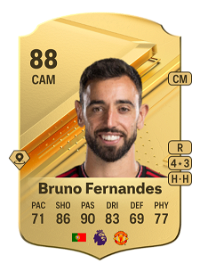 Bruno Fernandes Rare 88 Overall Rating