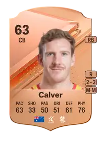 Aaron Calver Rare 63 Overall Rating