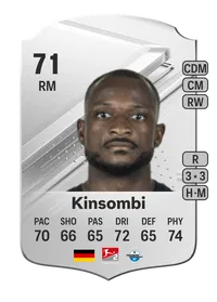 David Kinsombi Rare 71 Overall Rating