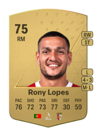 Rony Lopes Common 75 Overall Rating
