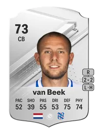 Sven van Beek Rare 73 Overall Rating