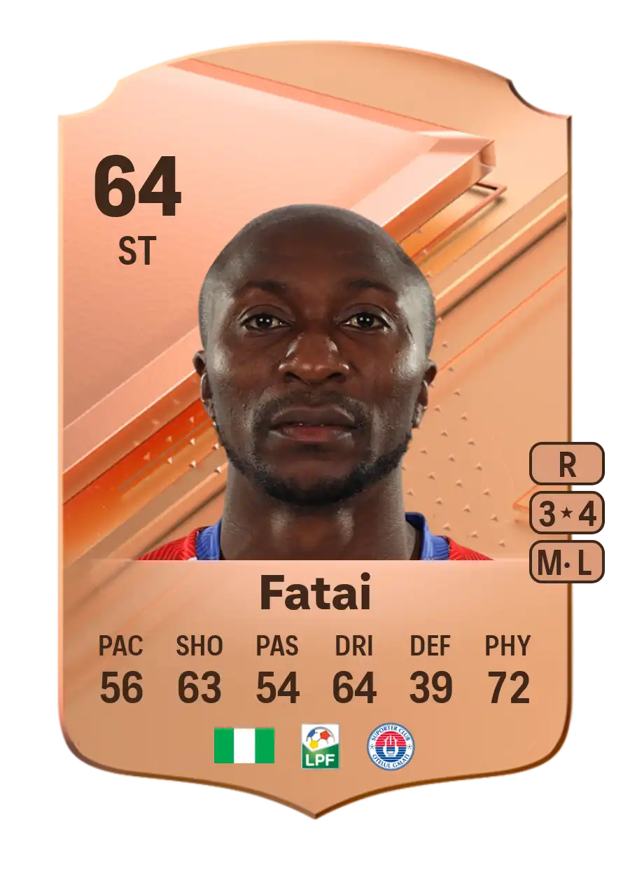 Kehinde Fatai Rare EA FC 24 - 64 - Rating and Price | FifaUTBin