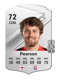 Ben Pearson Rare 72 Overall Rating