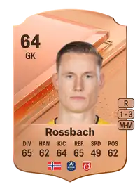 Sondre Rossbach Rare 64 Overall Rating