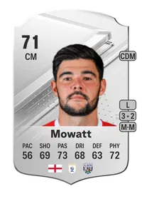 Alex Mowatt Rare 71 Overall Rating