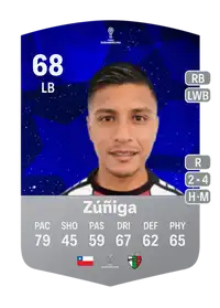 Dilan Zúñiga CONMEBOL Sudamericana 68 Overall Rating