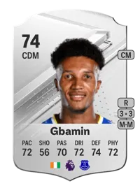 Jean-Philippe Gbamin Rare 74 Overall Rating