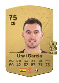 Unai García Common 75 Overall Rating