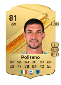 Matteo Politano Rare 81 Overall Rating