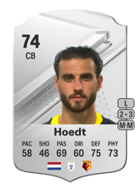 Wesley Hoedt Rare 74 Overall Rating