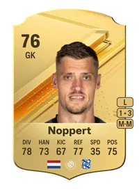 Andries Noppert Rare 76 Overall Rating