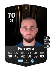 Nicolás Ferreyra CONMEBOL Libertadores 70 Overall Rating