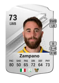 Francesco Zampano Rare 73 Overall Rating