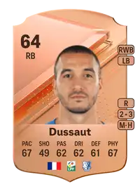 Damien Dussaut Rare 64 Overall Rating