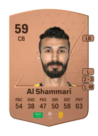 Abdullah Al Shammari Common 59 Overall Rating