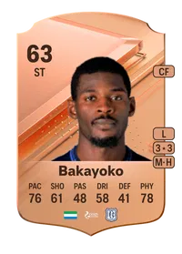 Amadou Bakayoko Rare 63 Overall Rating