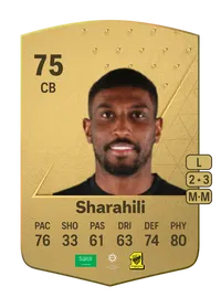 Ahmed Sharahili Common 75 Overall Rating