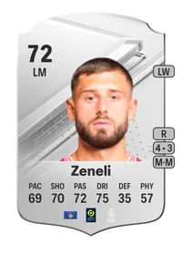 Arbër Zeneli Rare 72 Overall Rating