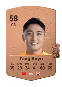 Yang Boyu Common 58 Overall Rating