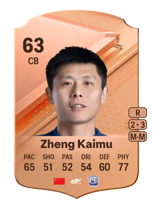 EA FC 24 Zheng Kaimu 63