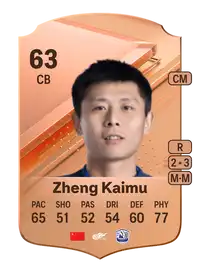 Zheng Kaimu Rare 63 Overall Rating