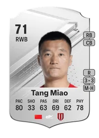 Tang Miao Rare 71 Overall Rating