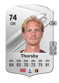Morten Thorsby Rare 74 Overall Rating
