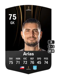 Gabriel Arias CONMEBOL Libertadores 75 Overall Rating