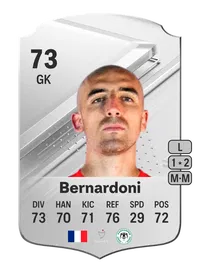 Paul Bernardoni Rare 73 Overall Rating