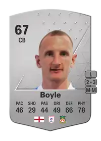 William Boyle Common 67 Overall Rating