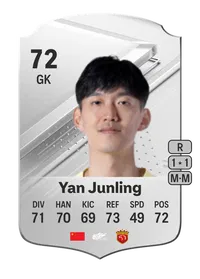 Yan Junling Rare 72 Overall Rating