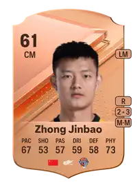 Zhong Jinbao Rare 61 Overall Rating