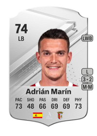 Adrián Marín Rare 74 Overall Rating