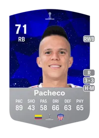 Walmer Pacheco CONMEBOL Sudamericana 71 Overall Rating