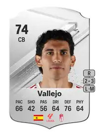 Vallejo Rare 74 Overall Rating