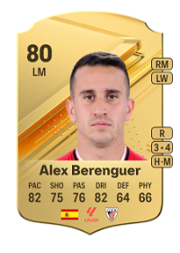 Álex Berenguer Rare 80 Overall Rating